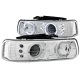 Chevy Silverado 1999-2002 Chrome Projector Headlights Halo LED