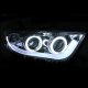 Toyota Highlander 2011-2013 Projector Headlights Chrome CCFL Halo LED Bar