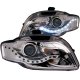 Audi A4 2006-2008 Clear Projector Headlights LED DRL