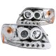 Ford Expedition 1997-2002 Clear Projector Headlights with Halo and LED