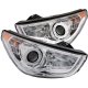 Hyundai Tucson 2010-2012 Projector Headlights Chrome CCFL Halo LED DRL