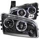 Dodge Charger 2006-2010 Projector Headlights Black Halo and LED