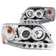 Ford Expedition 1997-2002 Clear Projector Headlights with CCFL Halo and LED