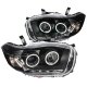 Toyota Highlander 2008-2010 Projector Headlights Black CCFL Halo LED DRL