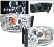 Dodge Ram 2500 2006-2009 Projector Headlights Chrome CCFL Halo LED