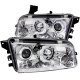 Dodge Charger 2006-2010 Projector Headlights Chrome Halo LED