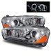 Mitsubishi Lancer 2008-2015 Projector Headlights Chrome CCFL Halo LED