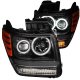 Dodge Nitro 2007-2012 Projector Headlights Black Halo LED