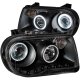Chrysler 300C 2005-2010 Black Projector Headlights with CCFL Halo and LED