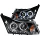 Chevy Cruze 2011-2012 Projector Headlights Black Halo LED DRL