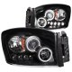 Dodge Ram 2500 2006-2009 Projector Headlights Black CCFL Halo LED