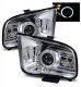 Ford Mustang 2005-2009 Projector Headlights Chrome CCFL Halo