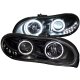 Chevy Camaro 1998-2002 Black Projector Headlights Halo and LED