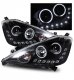 Honda Fit 2009-2010 Projector Headlights Black CCFL Halo LED DRL