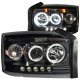 Dodge Dakota 2005-2007 Projector Headlights Black Halo LED