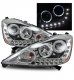 Honda Fit 2009-2010 Projector Headlights Chrome Halo LED DRL