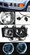BMW E36 3 Series 1992-1998 Black Dual Halo Euro Headlights