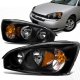 Chevy Malibu 2004-2007 Black Euro Headlights