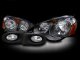 Acura RSX 2002-2004 Black Headlights and OEM Style Fog Lights Set