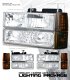 GMC Suburban 1994-1999 Clear Euro Headlights and Bumper Lights Set