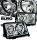 Mercedes Benz E Class 1986-1993 Clear Euro Headlights