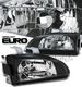 Honda Civic 1992-1995 JDM Black Euro Headlights