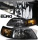 Ford Mustang 1999-2004 Black Crystal Headlights