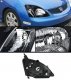 Honda Civic Hatchback 2002-2003 Black Euro Headlights