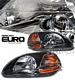 Honda Civic 1996-1998 JDM Black Euro Headights