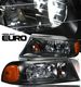 Lincoln Navigator 1998-2002 Black Euro Headlights