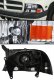 Dodge Durango 1998-2003 Black Headlights One Piece