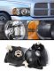 Dodge Ram 2002-2005 Black Crystal Headlights