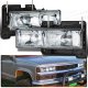 GMC Yukon 1994-1999 Clear Euro Headlights