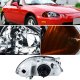 Honda Del Sol 1993-1997 JDM Black Headlights with Amber Corner Lights