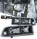 Chevy S10 Pickup 1998-2004 Black Euro Headlights
