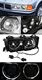 BMW E36 3 Series 1992-1998 Clear Dual Halo Euro Headlights