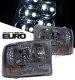 Ford Excursion 2000-2004 Smoked Euro Headlights with LED