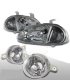 Honda Del Sol 1993-1995 Smoked Euro Headlights and Fog Lights Set