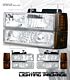 GMC Truck 1994-1998 Clear Euro Headlights and Bumper Lights