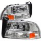 Dodge Durango 1998-2003 Chrome Headlights One Piece