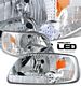 Ford F150 1997-2003 Clear Euro Headlights with LED City Lights