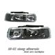 Chevy Silverado 1999-2002 Black Euro Headlights