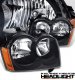 Jeep Grand Cherokee 2005-2007 Black Euro Headlights