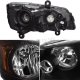 Chrysler Town and Country 2008-2010 Black Crystal Headlights