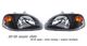Honda Civic 1996-1998 JDM Black Euro Headlights