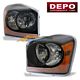 Dodge Durango 2004-2005 Depo Black Euro Headlights