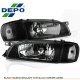 Subaru Impreza 1995-2001 Black Euro Headlights and Corner Lights