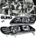 Acura CL 1997-1999 Depo Black Hezel Euro Headlights with Corner lights