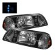 Ford Mustang 1987-1993 Black Euro Headlights with LED
