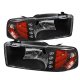 Dodge Ram 2500 1994-2001 Black Euro Headlights with LED